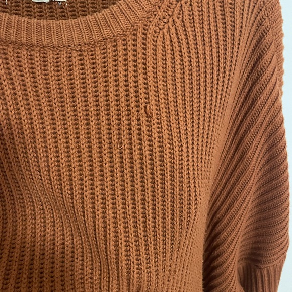 Burnt Orange Cropped Sweater - Picture 3 of 6